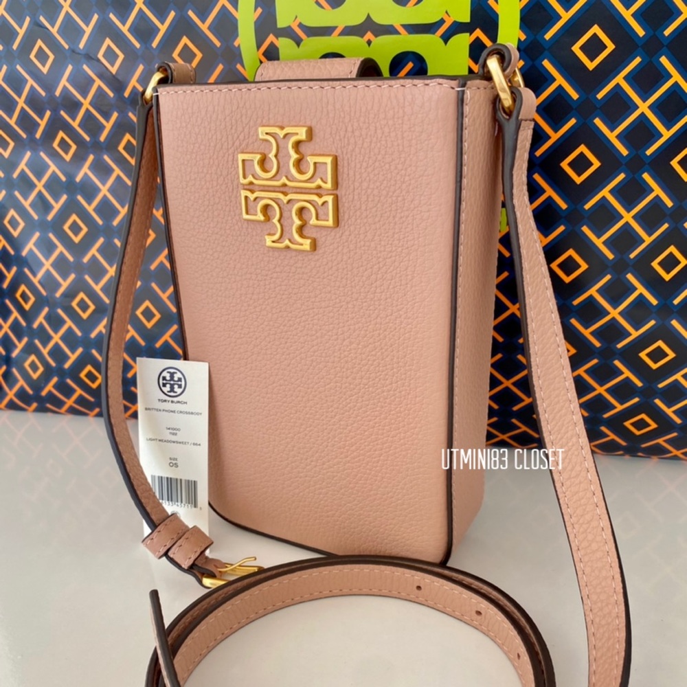 🌸🔥NEW🔥Tory Burch Britten Phone Crossbody bag/shoulder bag/leather - Picture 2 of 9